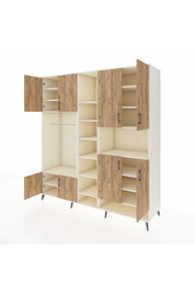 Kronos Dolap 18 Raflı 8 Kapaklı Tek Askılı 220x59x243 Aytaşı-Çam/Aytaşı