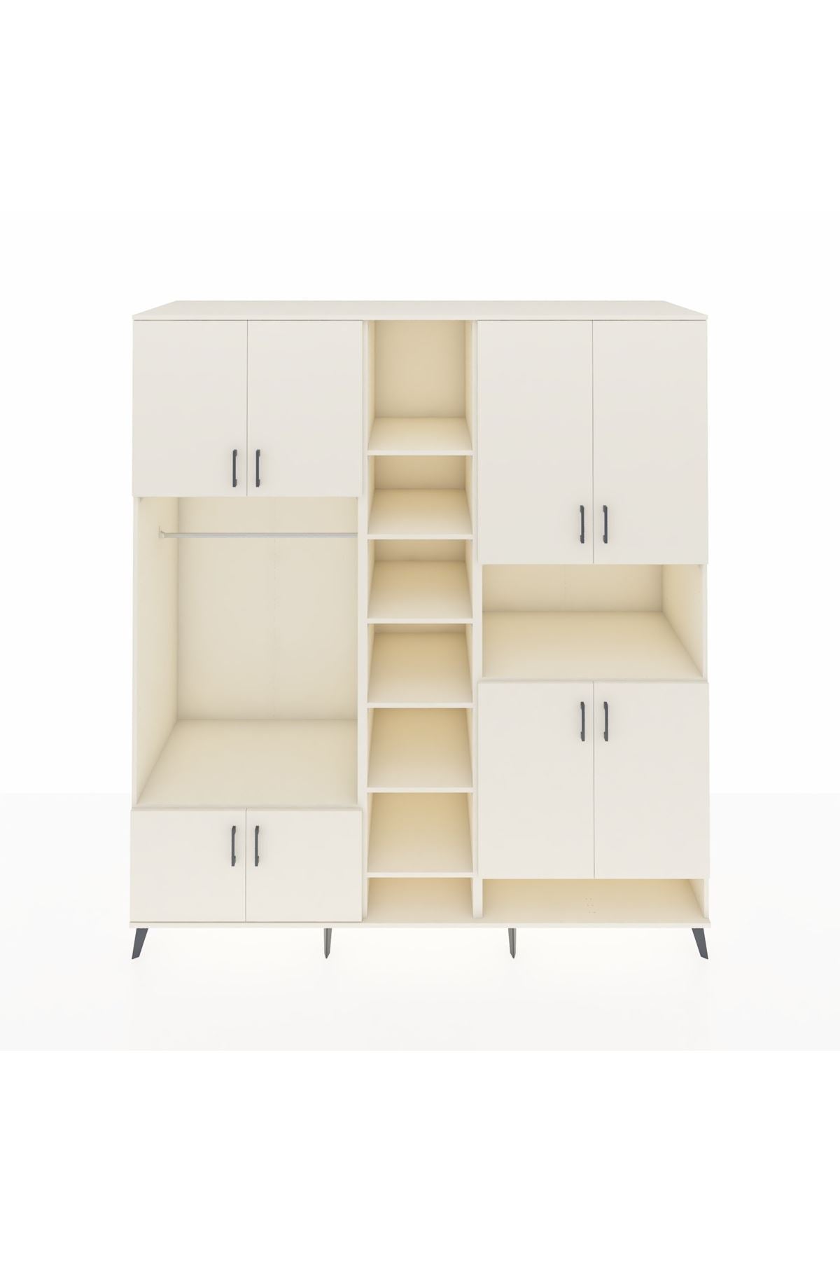 Kronos Dolap 18 Raflı 8 Kapaklı Tek Askılı 220x59x243 Aytaşı-Aytaşı/Aytaşı