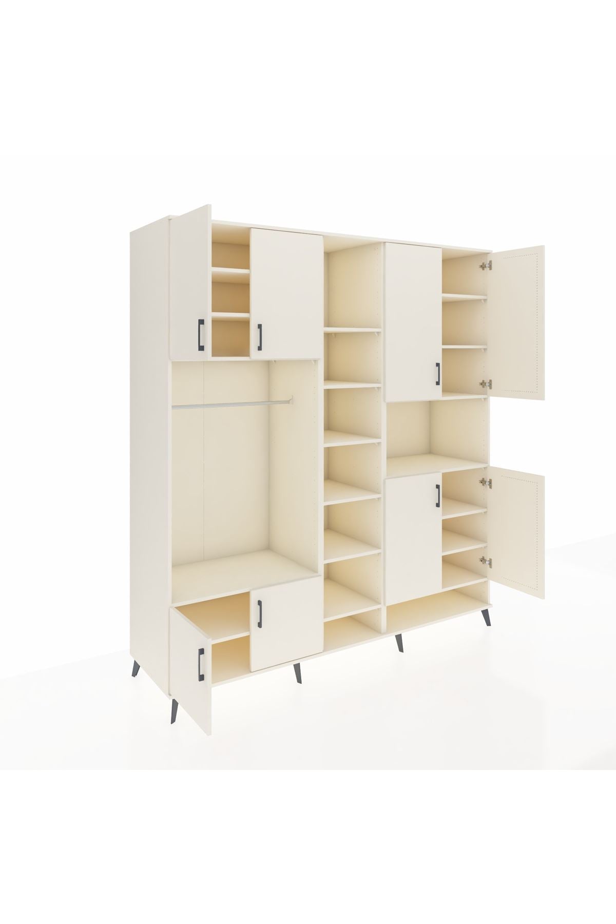 Kronos Dolap 18 Raflı 8 Kapaklı Tek Askılı 220x59x243 Aytaşı-Aytaşı/Aytaşı