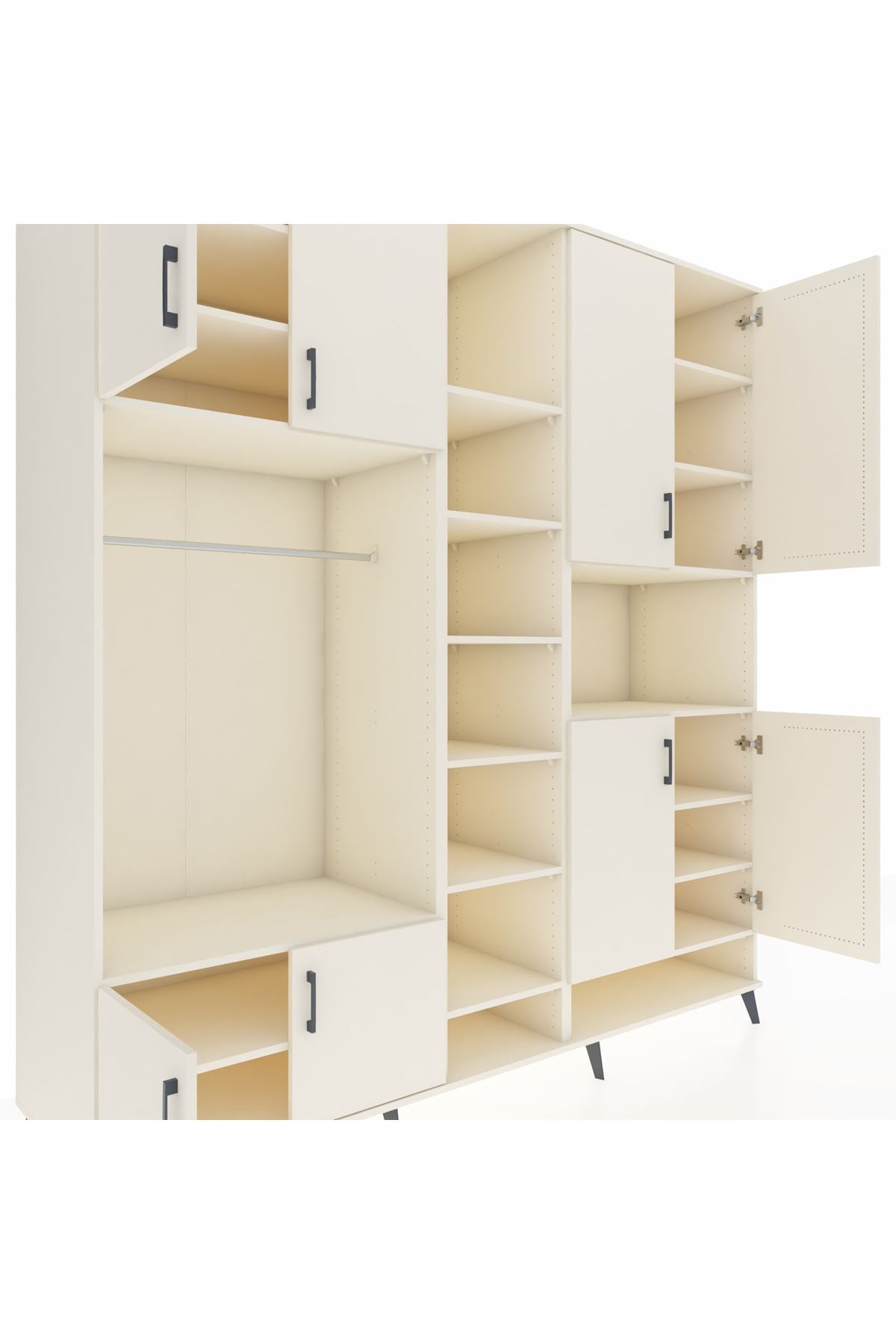 Kronos Dolap 18 Raflı 8 Kapaklı Tek Askılı 220x59x243 Aytaşı-Aytaşı/Aytaşı