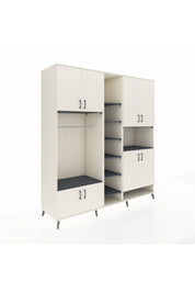 Kronos Dolap 18 Raflı 8 Kapaklı Tek Askılı 220x59x243 Aytaşı-Aytaşı/Antrasit