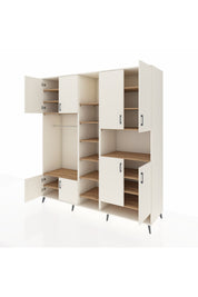 Kronos Dolap 18 Raflı 8 Kapaklı Tek Askılı 220x59x243 Aytaşı-Aytaşı/Çam