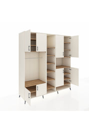 Kronos Dolap 18 Raflı 8 Kapaklı Tek Askılı 220x59x243 Aytaşı-Aytaşı/Çam