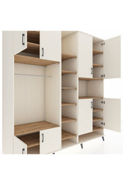 Kronos Dolap 18 Raflı 8 Kapaklı Tek Askılı 220x59x243 Aytaşı-Aytaşı/Çam