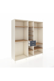 Kronos Dolap 10 Raflı 2 Çekmeceli 3 Askılı 220x59x243 Aytaşı-Çam/Antrasit