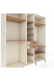 Kronos Dolap 10 Raflı 2 Çekmeceli 3 Askılı 220x59x243 Aytaşı-Çam/Çam