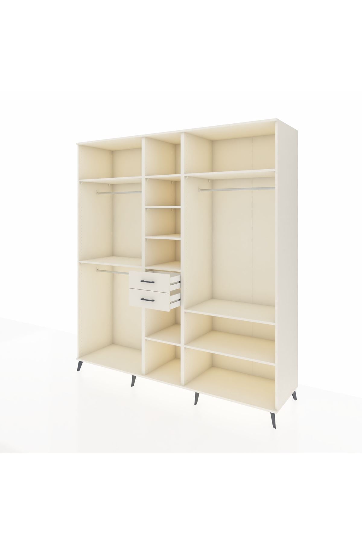 Kronos Dolap 10 Raflı 2 Çekmeceli 3 Askılı 220x59x243 Aytaşı-Aytaşı/Aytaşı