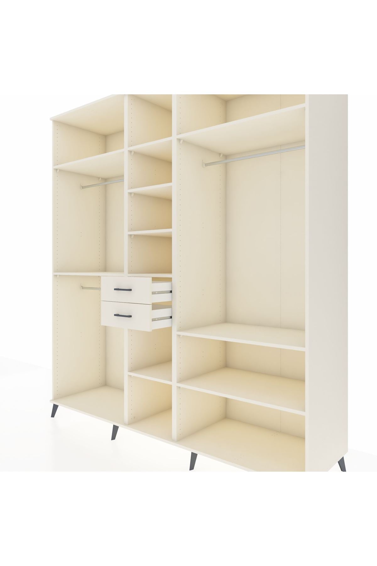 Kronos Dolap 10 Raflı 2 Çekmeceli 3 Askılı 220x59x243 Aytaşı-Aytaşı/Aytaşı