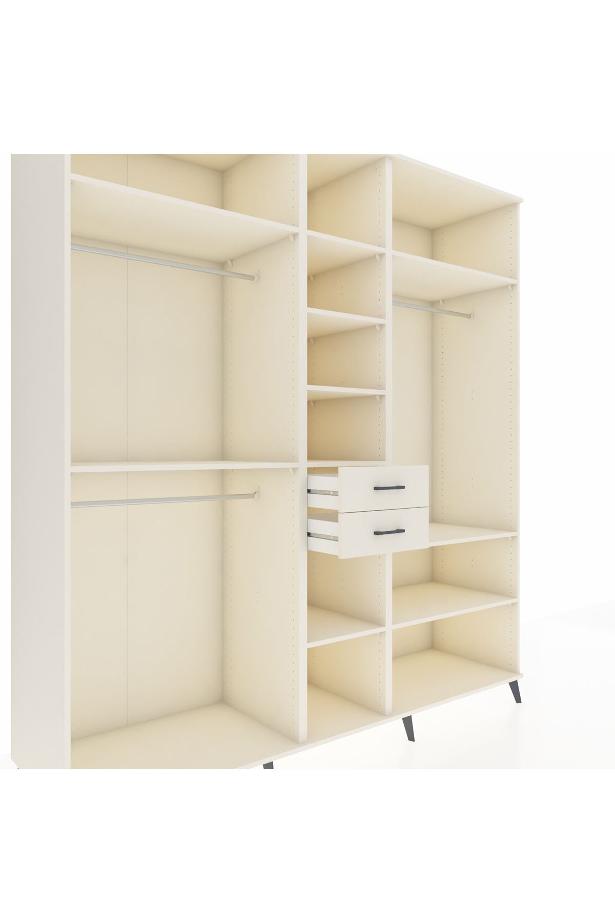 Kronos Dolap 10 Raflı 2 Çekmeceli 3 Askılı 220x59x243 Aytaşı-Aytaşı/Aytaşı