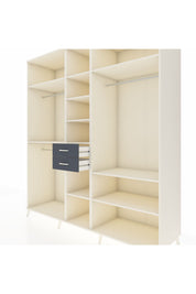 Kronos Dolap 10 Raflı 2 Çekmeceli 3 Askılı 220x59x243 Aytaşı-Aytaşı/Antrasit