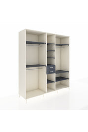 Kronos Dolap 10 Raflı 2 Çekmeceli 3 Askılı 220x59x243 Aytaşı-Antrasit/Antrasit