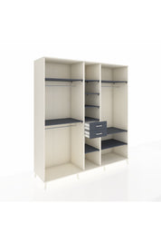 Kronos Dolap 10 Raflı 2 Çekmeceli 3 Askılı 220x59x243 Aytaşı-Antrasit/Antrasit