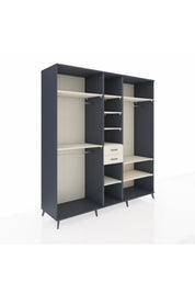 Kronos Dolap 10 Raflı 2 Çekmeceli 3 Askılı 220x59x243 Antrasit-Aytaşı/Aytaşı