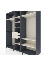 Kronos Dolap 10 Raflı 2 Çekmeceli 3 Askılı 220x59x243 Antrasit-Aytaşı/Aytaşı