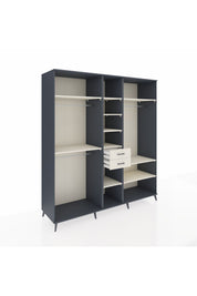 Kronos Dolap 10 Raflı 2 Çekmeceli 3 Askılı 220x59x243 Antrasit-Aytaşı/Aytaşı
