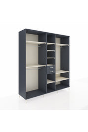 Kronos Dolap 10 Raflı 2 Çekmeceli 3 Askılı 220x59x243 Antrasit-Aytaşı/Antrasit