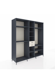 Kronos Dolap 10 Raflı 2 Çekmeceli 3 Askılı 220x59x243 Antrasit-Antrasit/Aytaşı