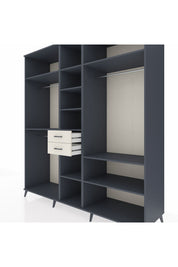 Kronos Dolap 10 Raflı 2 Çekmeceli 3 Askılı 220x59x243 Antrasit-Antrasit/Aytaşı