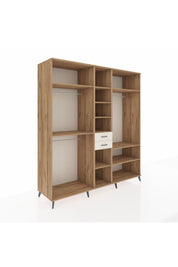 Kronos Dolap 10 Raflı 2 Çekmeceli 3 Askılı 220x59x243 Çam-Çam/Aytaşı