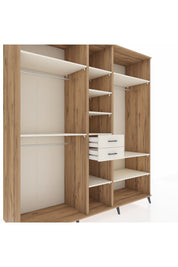 Kronos Dolap 10 Raflı 2 Çekmeceli 3 Askılı 220x59x243 Çam-Aytaşı/Aytaşı