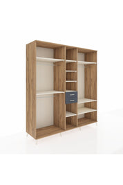 Kronos Dolap 10 Raflı 2 Çekmeceli 3 Askılı 220x59x243 Çam-Aytaşı/Antrasit