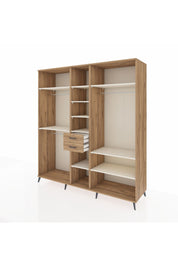 Kronos Dolap 10 Raflı 2 Çekmeceli 3 Askılı 220x59x243 Çam-Aytaşı/Çam