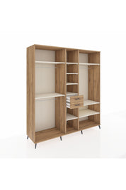 Kronos Dolap 10 Raflı 2 Çekmeceli 3 Askılı 220x59x243 Çam-Aytaşı/Çam
