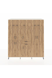 Kronos Dolap 10 Raflı 2 Çekmeceli 3 Askılı 220x59x243 Aytaşı-Çam/Çam