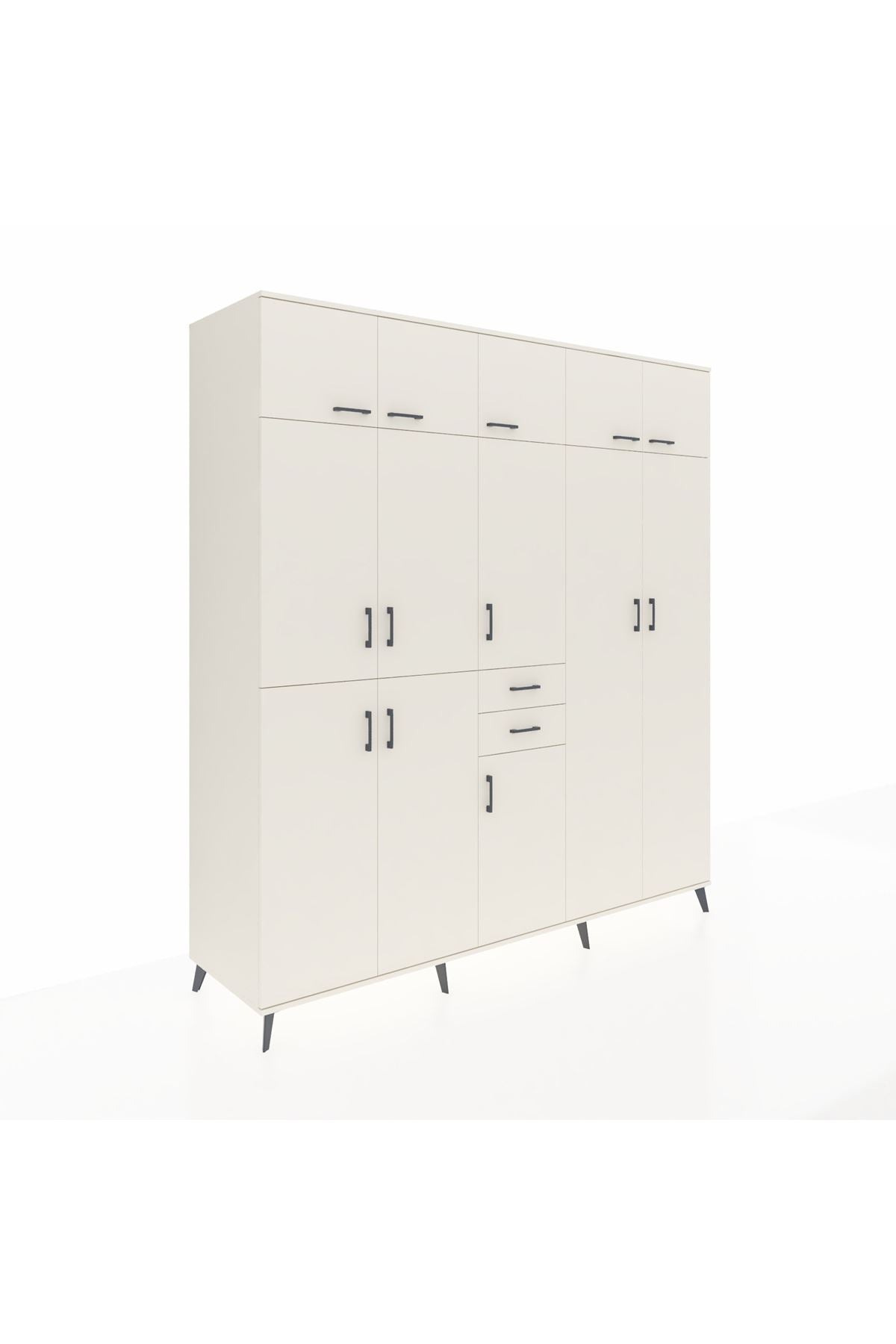 Kronos Dolap 10 Raflı 2 Çekmeceli 3 Askılı 220x59x243 Aytaşı-Aytaşı/Aytaşı