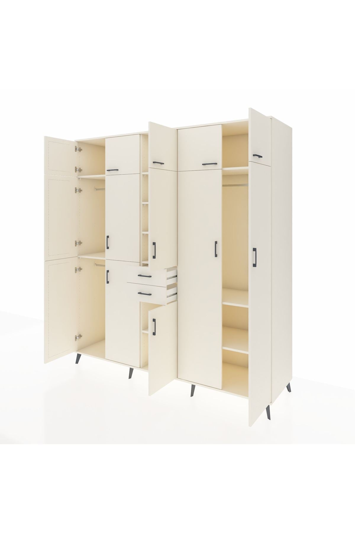 Kronos Dolap 10 Raflı 2 Çekmeceli 3 Askılı 220x59x243 Aytaşı-Aytaşı/Aytaşı