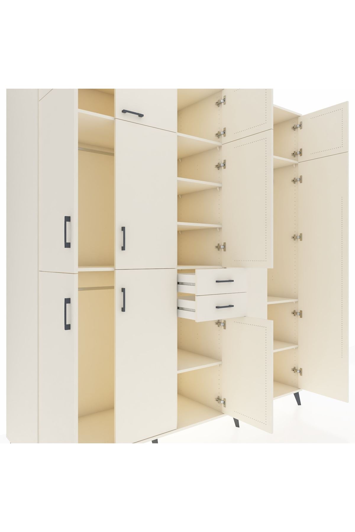 Kronos Dolap 10 Raflı 2 Çekmeceli 3 Askılı 220x59x243 Aytaşı-Aytaşı/Aytaşı