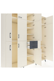 Kronos Dolap 10 Raflı 2 Çekmeceli 3 Askılı 220x59x243 Aytaşı-Aytaşı/Antrasit