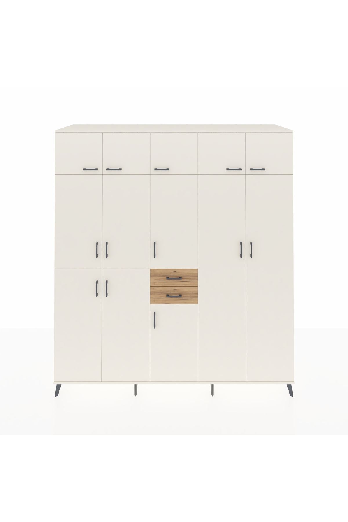 Kronos Dolap 10 Raflı 2 Çekmeceli 3 Askılı 220x59x243 Aytaşı-Aytaşı/Çam