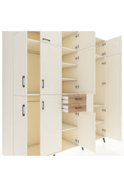 Kronos Dolap 10 Raflı 2 Çekmeceli 3 Askılı 220x59x243 Aytaşı-Aytaşı/Çam