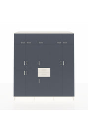 Kronos Dolap 10 Raflı 2 Çekmeceli 3 Askılı 220x59x243 Aytaşı-Antrasit/Aytaşı