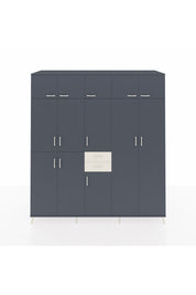 Kronos Dolap 10 Raflı 2 Çekmeceli 3 Askılı 220x59x243 Antrasit-Antrasit/Aytaşı