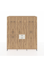 Kronos Dolap 10 Raflı 2 Çekmeceli 3 Askılı 220x59x243 Çam-Çam/Aytaşı