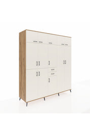 Kronos Dolap 10 Raflı 2 Çekmeceli 3 Askılı 220x59x243 Çam-Aytaşı/Aytaşı