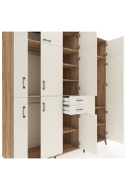 Kronos Dolap 10 Raflı 2 Çekmeceli 3 Askılı 220x59x243 Çam-Aytaşı/Aytaşı