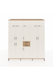 Kronos Dolap 10 Raflı 2 Çekmeceli 3 Askılı 220x59x243 Çam-Aytaşı/Çam