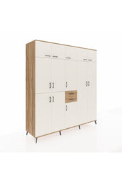 Kronos Dolap 10 Raflı 2 Çekmeceli 3 Askılı 220x59x243 Çam-Aytaşı/Çam