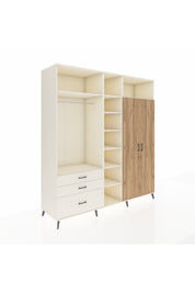 Kronos Dolap 10 Raflı 3 Çekmeceli 2 Askılı 220x59x243 Aytaşı-Çam/Aytaşı