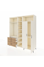 Kronos Dolap 10 Raflı 3 Çekmeceli 2 Askılı 220x59x243 Aytaşı-Aytaşı/Çam