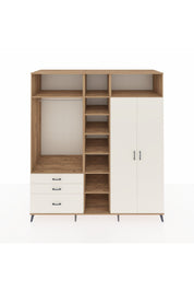 Kronos Dolap 10 Raflı 3 Çekmeceli 2 Askılı 220x59x243 Çam-Aytaşı/Aytaşı