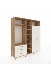 Kronos Dolap 10 Raflı 3 Çekmeceli 2 Askılı 220x59x243 Çam-Aytaşı/Aytaşı