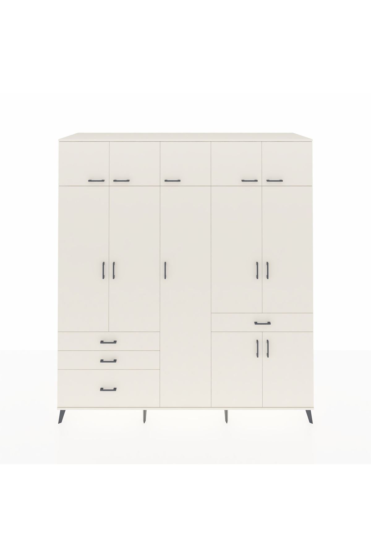 Kronos Dolap 11 Raflı 4 Çekmeceli 2 Askılı 220x59x243 - S784M055V04C