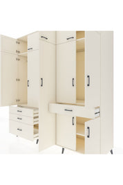 Kronos Dolap 11 Raflı 4 Çekmeceli 2 Askılı 220x59x243 - S784M055V04C