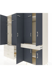 Kronos Dolap 11 Raflı 4 Çekmeceli 2 Askılı 220x59x243 - S784M055V07C