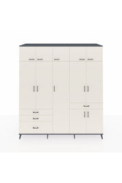 Kronos Dolap 11 Raflı 4 Çekmeceli 2 Askılı 220x59x243 Antrasit-Aytaşı/Aytaşı