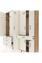 Kronos Dolap 11 Raflı 4 Çekmeceli 2 Askılı 220x59x243 - S784M055V22C